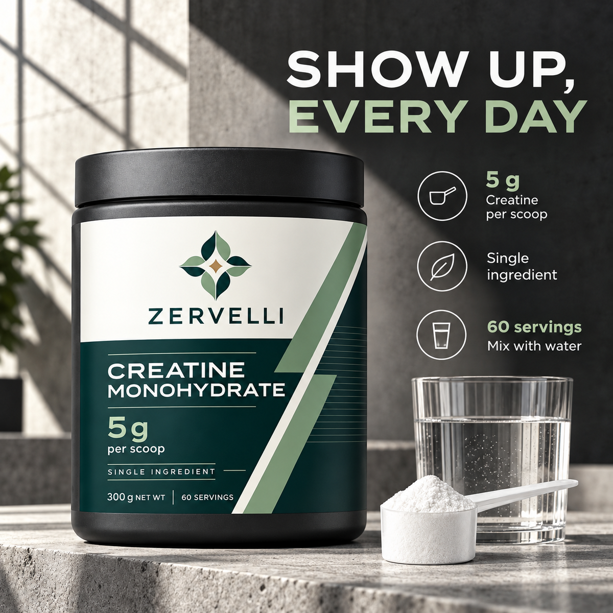 Zervelli Creatine Monohydrate 5G