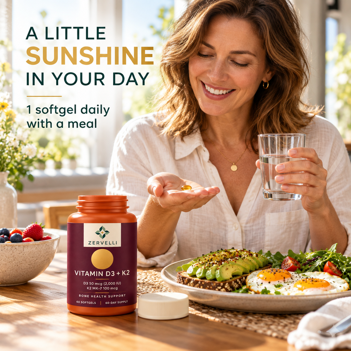 Zervelli Vitamin D3 + K2
