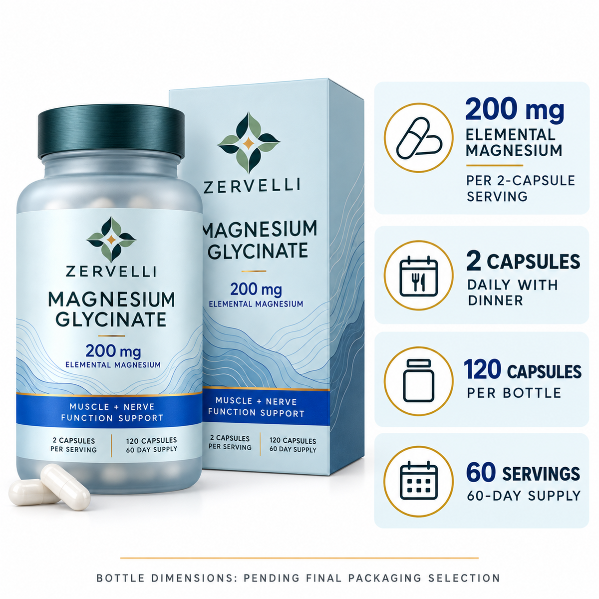 Zervelli Magnesium Glycinate 200