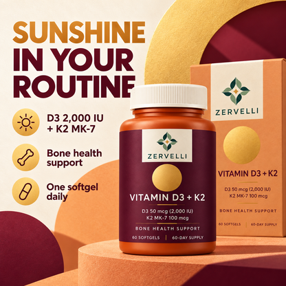 Zervelli Vitamin D3 + K2